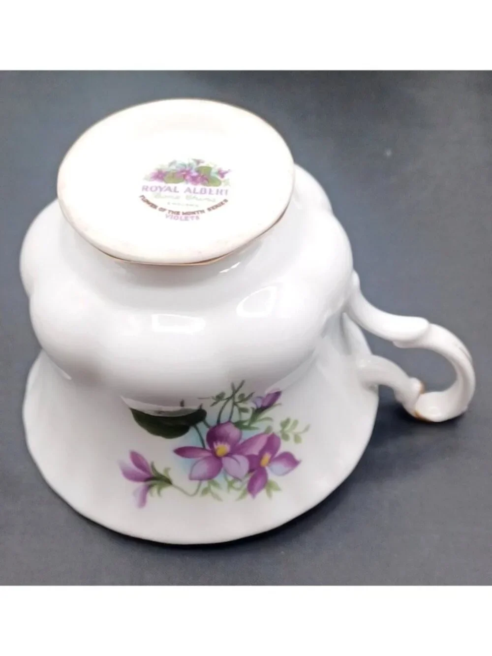 Royal Albert February Cup Saucer 1961 Birthday Flower Bone China England Vtg